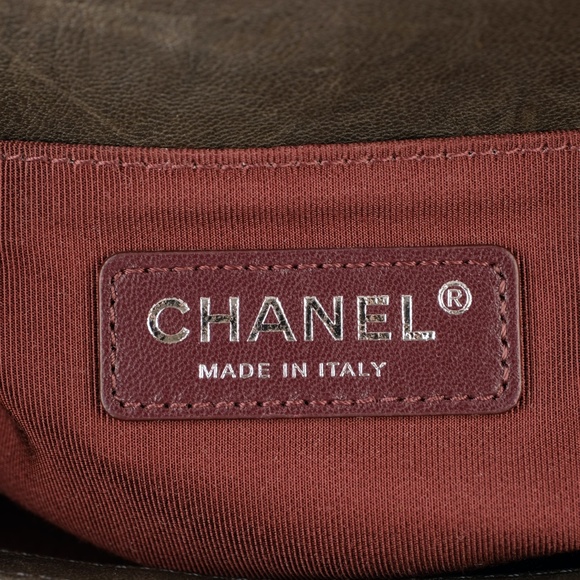 CHANEL Small Boy Bag Quilted Studded Gray Crumpled - Picture 6 of 11